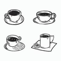 uppsättning koppar kaffe illustration vektor