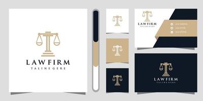 Logo-Design und Visitenkarte der Anwaltskanzlei vektor