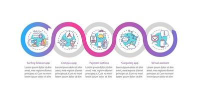 Smartwatch Attribute Vektor Infografik Vorlage