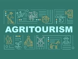 Agrotourismus Wort Konzepte Banner vektor