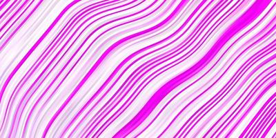 hellpurpurner, rosa Vektorhintergrund mit gebogenen Linien. vektor