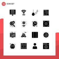 16 kreativ ikoner modern tecken och symboler av data analyserar levande pris Hem boll redigerbar vektor design element