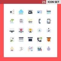 25 kreativ ikoner modern tecken och symboler av utnämning info stol hiss Kontakt oss kommunikation redigerbar vektor design element