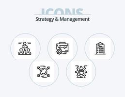strategi och förvaltning linje ikon packa 5 ikon design. schema. kalender. manlig. utnämning. team vektor