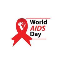 värld AIDS dag logo.world AIDS dag vektor logotyp för webb design