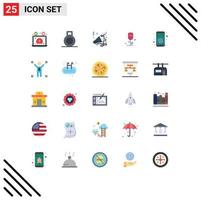 25 kreative Symbole moderne Zeichen und Symbole der Business Globe Marketing-Anwendung lieben editierbare Vektordesign-Elemente vektor