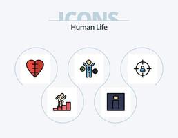 mänsklig linje fylld ikon packa 5 ikon design. manlig. pojke. karriär. mänsklig. kön vektor