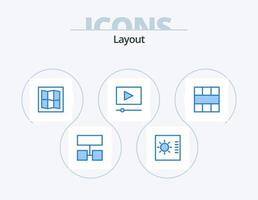 Layout blau Icon Pack 5 Icon-Design. . Arbeitsplatz. Kino. Layout. Netz vektor