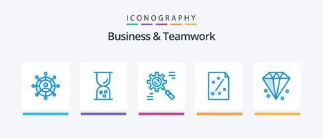 Business und Teamwork Blue 5 Icon Pack inklusive Projekt. Ideen. Geschäft. Wirksam. kreatives Symboldesign vektor