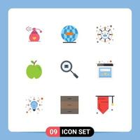 9 kreativ ikoner modern tecken och symboler av produkt leverans social låda skola redigerbar vektor design element