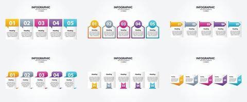 flaches Designset der Vektorillustrations-Infografiken für Werbebroschürenflieger und -zeitschrift vektor