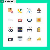 uppsättning av 16 modern ui ikoner symboler tecken för kanada keps telefon rekrytering människor redigerbar packa av kreativ vektor design element