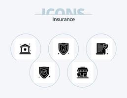 Versicherungs-Glyphen-Icon-Pack 5 Icon-Design. Politik. Versicherung. Versicherung. Zahn. Schutz vektor
