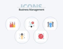 Business Management Flat Icon Pack 5 Icon-Design. Gelegenheit. Karriere. Rang. Geschäftsmöglichkeit. Geschäftsmann vektor