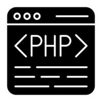 modern design ikon av php programmering vektor