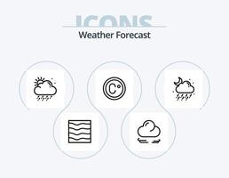 väder linje ikon packa 5 ikon design. vågor. hav. riktning. flod. väder vektor