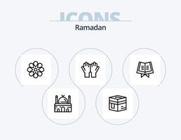 Ramadan-Linie Icon Pack 5 Icon-Design. Ramadan. Muslim. Ramadan. Islam. Muslim vektor