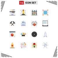 Aktienvektor-Icon-Pack mit 16 Linienzeichen und Symbolen für Feueransicht Layout kaufen editierbares Paket kreativer Vektordesign-Elemente verkaufen vektor