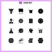 16 kreative Symbole moderne Zeichen und Symbole von Plus erstellen bearbeitbare Vektordesign-Elemente für Posterkreishemden vektor