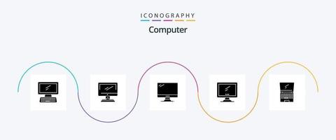 Symbolpaket für Computerglyphen 5 einschließlich . imac. kippen. Gerät vektor