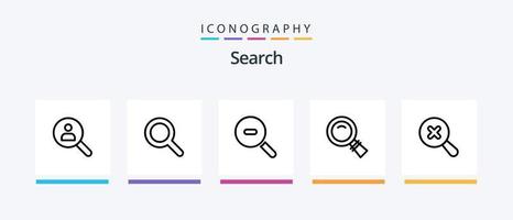 Sök linje 5 ikon packa Inklusive . se. Sök. Sök. forskning. kreativ ikoner design vektor