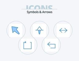 symbole und pfeile blau icon pack 5 icon design. . Umzug. links. links. hoch vektor