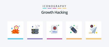 dataintrång platt 5 ikon packa Inklusive virus. pinne. virus. skadlig programvara. insekt. kreativ ikoner design vektor