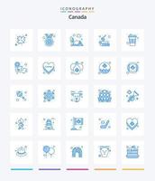 kreativ kanada 25 blå ikon packa sådan som skandinavien. utomhus. äventyr. trä. logga vektor