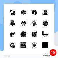 16 kreativ ikoner modern tecken och symboler av lag sida strand mubarak inbjudan redigerbar vektor design element