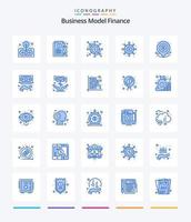 kreativ finansiera 25 blå ikon packa sådan som lån. bankverksamhet. underrättelse. betalningar. finansiera vektor