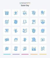 kreativ påsk 25 blå ikon packa sådan som händelse. ägg. bebis. gåva. födelsedag vektor