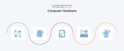 Computerhardware Blue 5 Icon Pack inklusive Technologie. Hardware. iPad. Computer. Klaviatur vektor