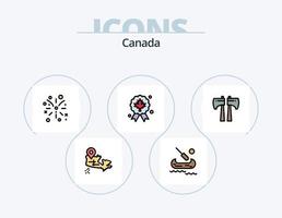 Kanada-Linie gefüllt Icon Pack 5 Icon Design. Arktis. Kanada. Blatt. Polar. Tier vektor