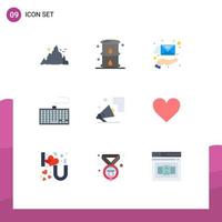 uppsättning av 9 modern ui ikoner symboler tecken för typ tangentbord olja hårdvara hand redigerbar vektor design element