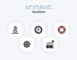 Urlaub Linie gefüllt Icon Pack 5 Icon Design. Kinder . Kindheit . Unterhaltung . Bäume vektor