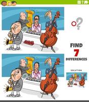 Unterschiede Lernspiel mit Jazzbandmusikern vektor