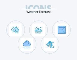 Wetter blau Icon Pack 5 Icon Design. . Wetter. Blitz. Pfeil. Regen vektor