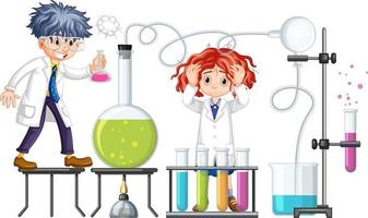 Forscher experimentieren mit chemischen Gegenständen