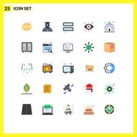 uppsättning av 25 modern ui ikoner symboler tecken för syn marknadsföra teknologi öga bricka redigerbar vektor design element