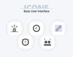 grundläggande platt ikon packa 5 ikon design. . klocka. länk vektor