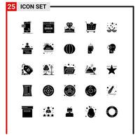 uppsättning av 25 modern ui ikoner symboler tecken för djur- ta bort sida kolla upp juvel redigerbar vektor design element