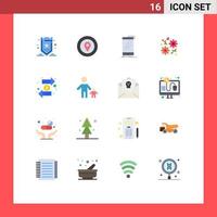 Stock Vector Icon Pack mit 16 Zeilenzeichen und Symbolen für Coin Love Device Gift Phone Editable Pack mit kreativen Vektordesign-Elementen
