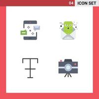 4 kreative Symbole moderne Zeichen und Symbole der Kommunikationsschrift Marketingkommunikation Streik editierbare Vektordesign-Elemente vektor