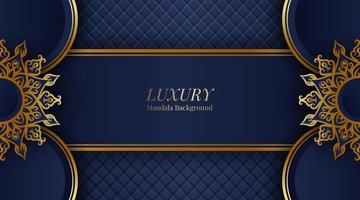 blauer luxushintergrund, mit mandalaverzierung vektor