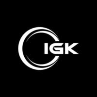 igk-Brief-Logo-Design in Abbildung. Vektorlogo, Kalligrafie-Designs für Logo, Poster, Einladung usw. vektor