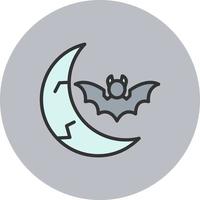 Halloween-Mond-Vektor-Symbol vektor