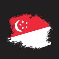 bunte Grunge-Textur Singapur-Vintage-Flagge vektor