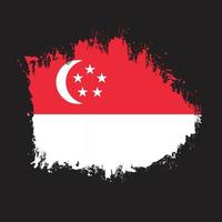 bedrövad singapore grunge flagga vektor