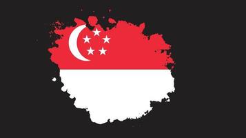 Pinselstrich Singapur-Flaggenvektor vektor