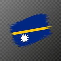 Nauru-Nationalflagge. Grunge-Pinselstrich. vektor